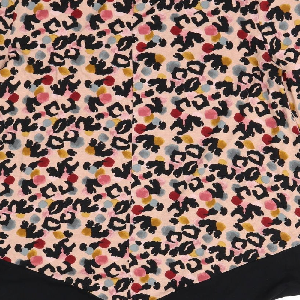 George Womens Multicoloured Animal Print  Basic Blouse Size 8