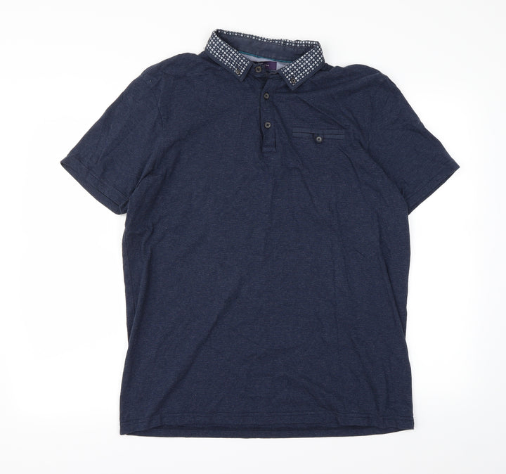 Tailor & Cutter Mens Blue Polo Size L