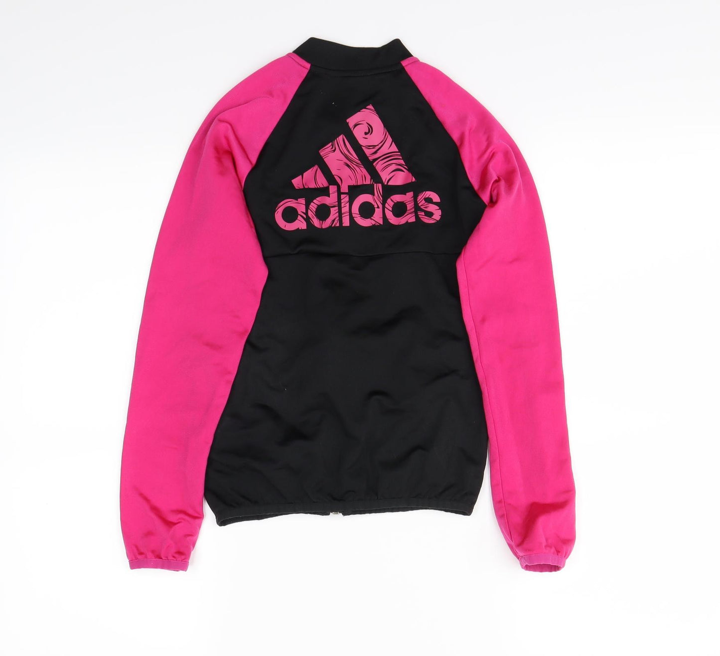 adidas Girls Black   Full Zip Sweatshirt Size 9-10 Years