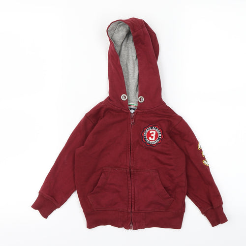 JJO Boys Red   Full Zip Hoodie Size 2-3 Years