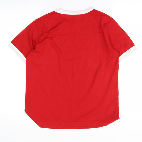 Boohoo Womens Red   Basic T-Shirt Size 6