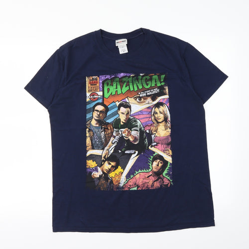The Big Bang Theory Mens Blue    T-Shirt Size M  - The Big Bang Theory