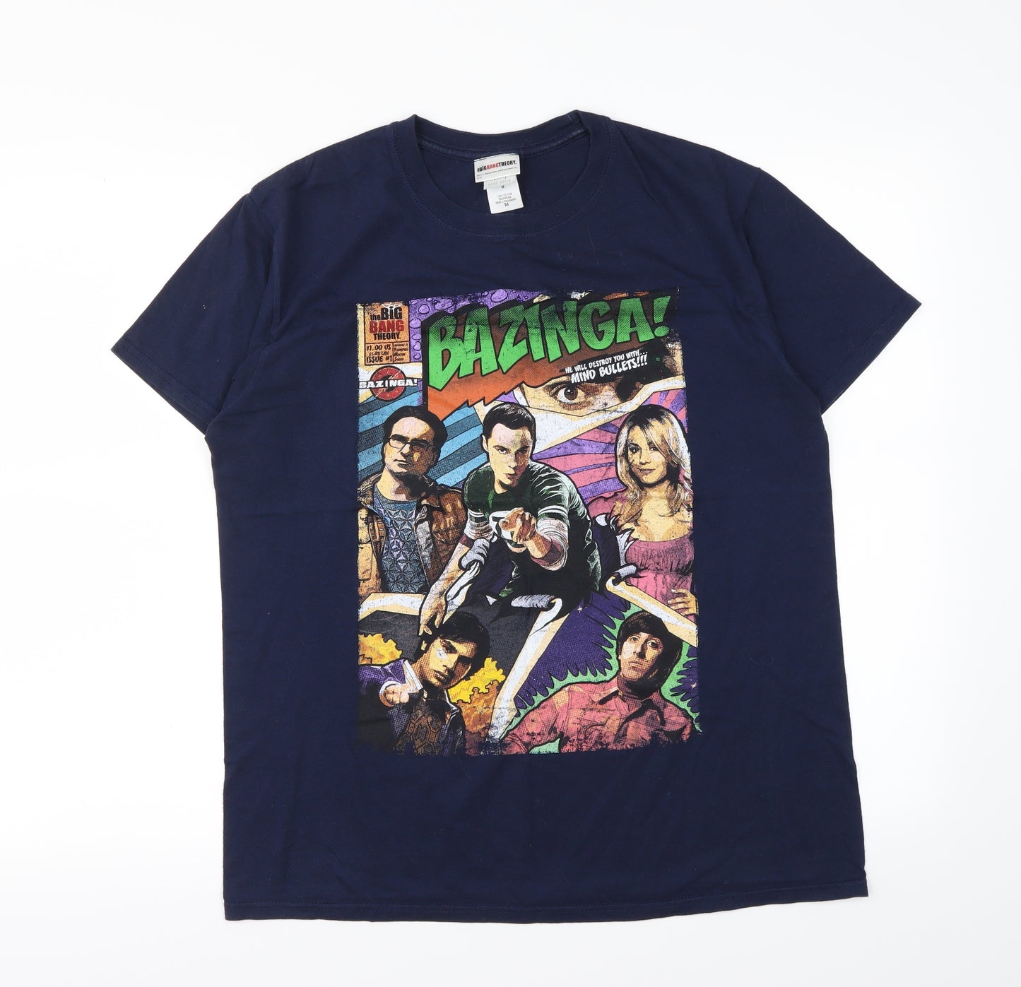 The Big Bang Theory Mens Blue    T-Shirt Size M  - The Big Bang Theory