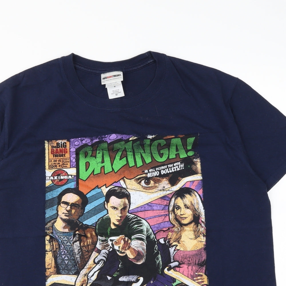 The Big Bang Theory Mens Blue    T-Shirt Size M  - The Big Bang Theory