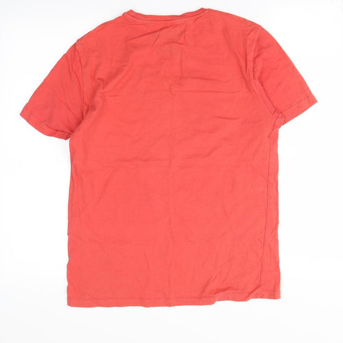Bershka Mens Red    T-Shirt Size M