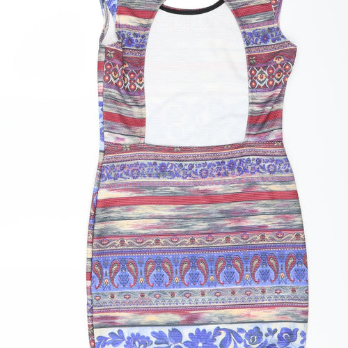 Kiah Womens Multicoloured Floral  Bodycon  Size 12