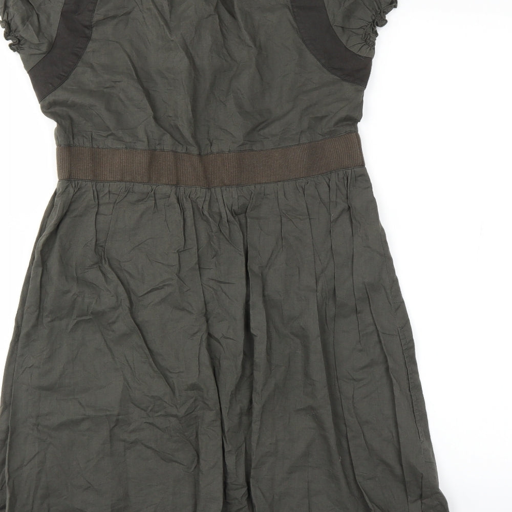 Miss Selfridge Womens Green   Shirt Dress  Size 8