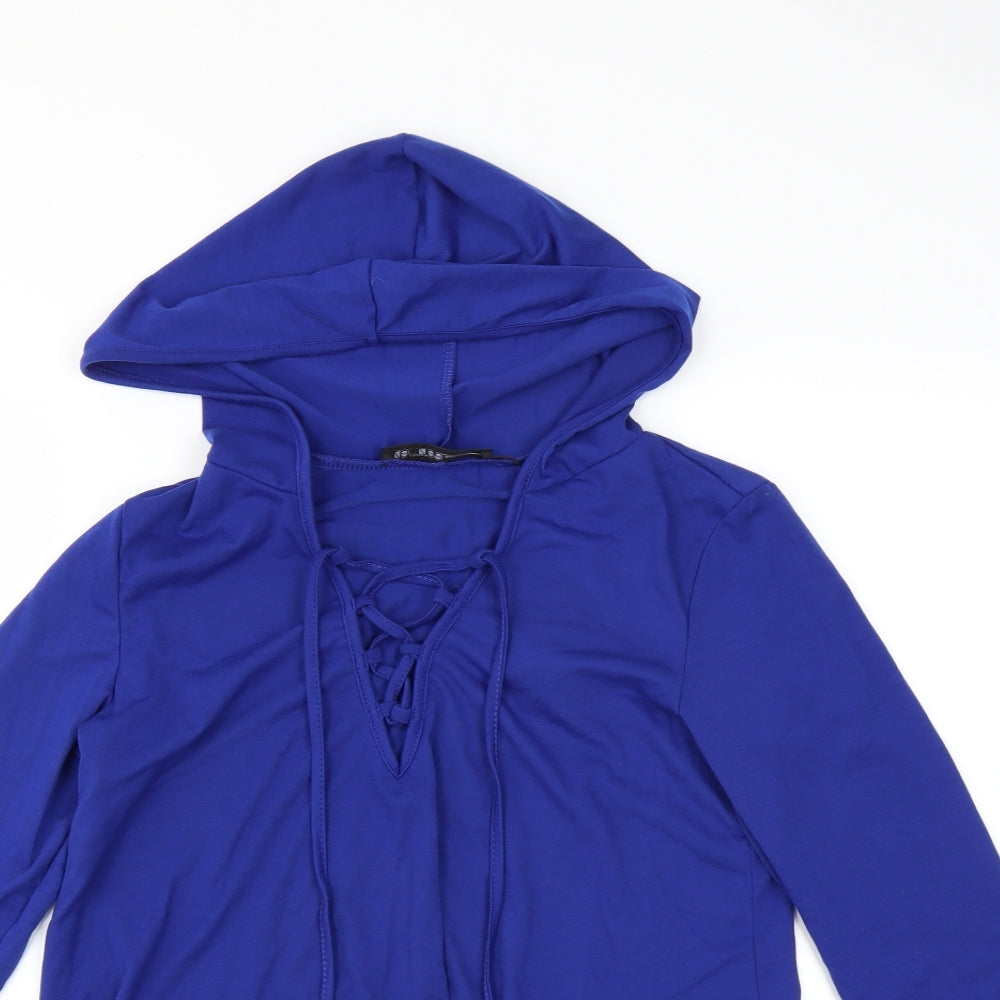 Zanzea Womens Blue   Pullover Hoodie Size S