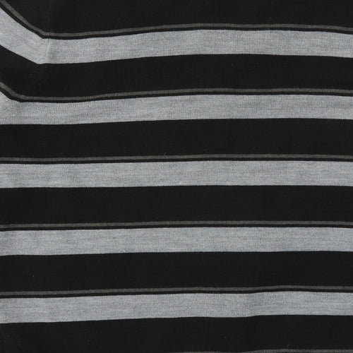 Burton Mens Black Striped  Pullover Jumper Size XL