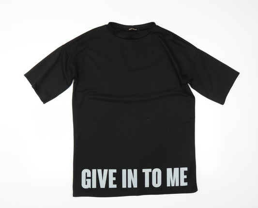 Miss Pap Womens Black   T-Shirt Dress  Size S