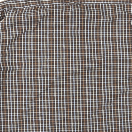 Easy Mens Brown Check   Button-Up Size XL