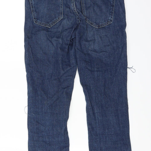 Topshop Womens Blue   Skinny Jeans Size 25 in L32 in - DISTRESSED