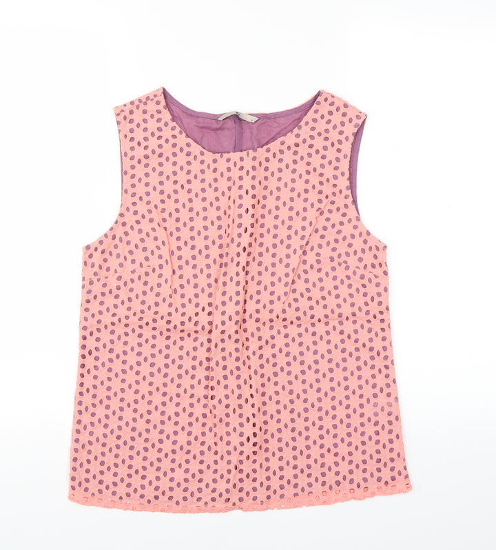 Sainsburys Womens Pink Geometric  Basic Blouse Size 8