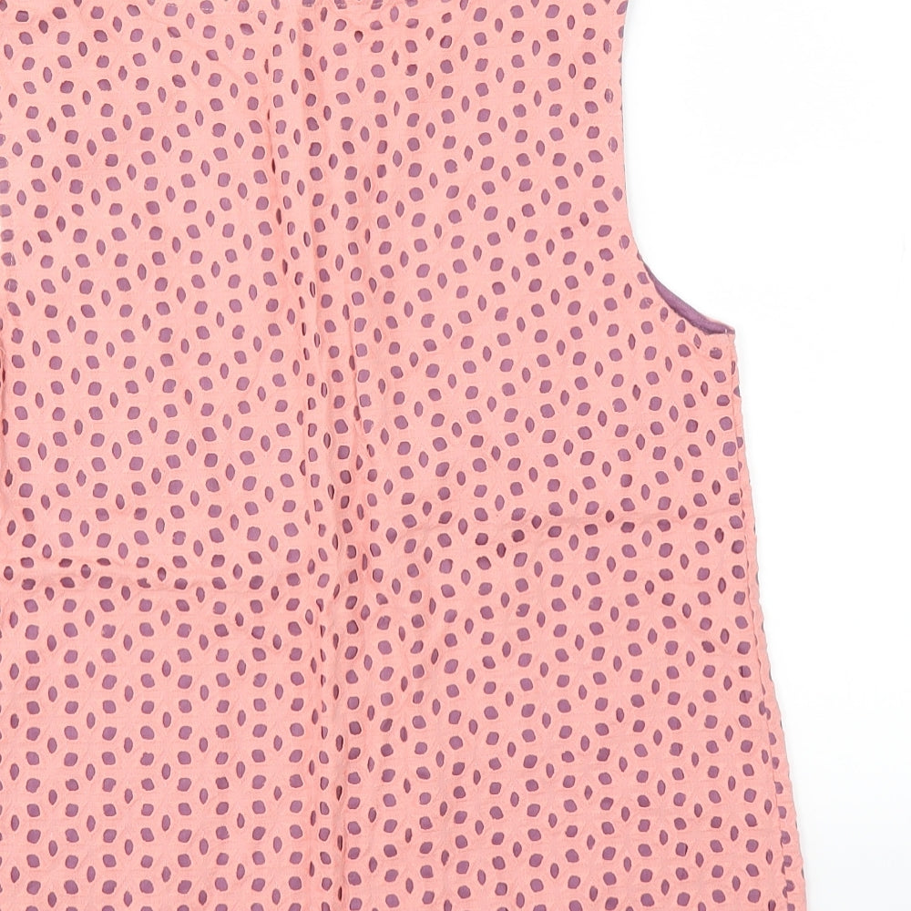 Sainsburys Womens Pink Geometric  Basic Blouse Size 8