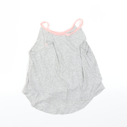 H&M Girls Grey   Basic T-Shirt Size 10-11 Years  - beach days