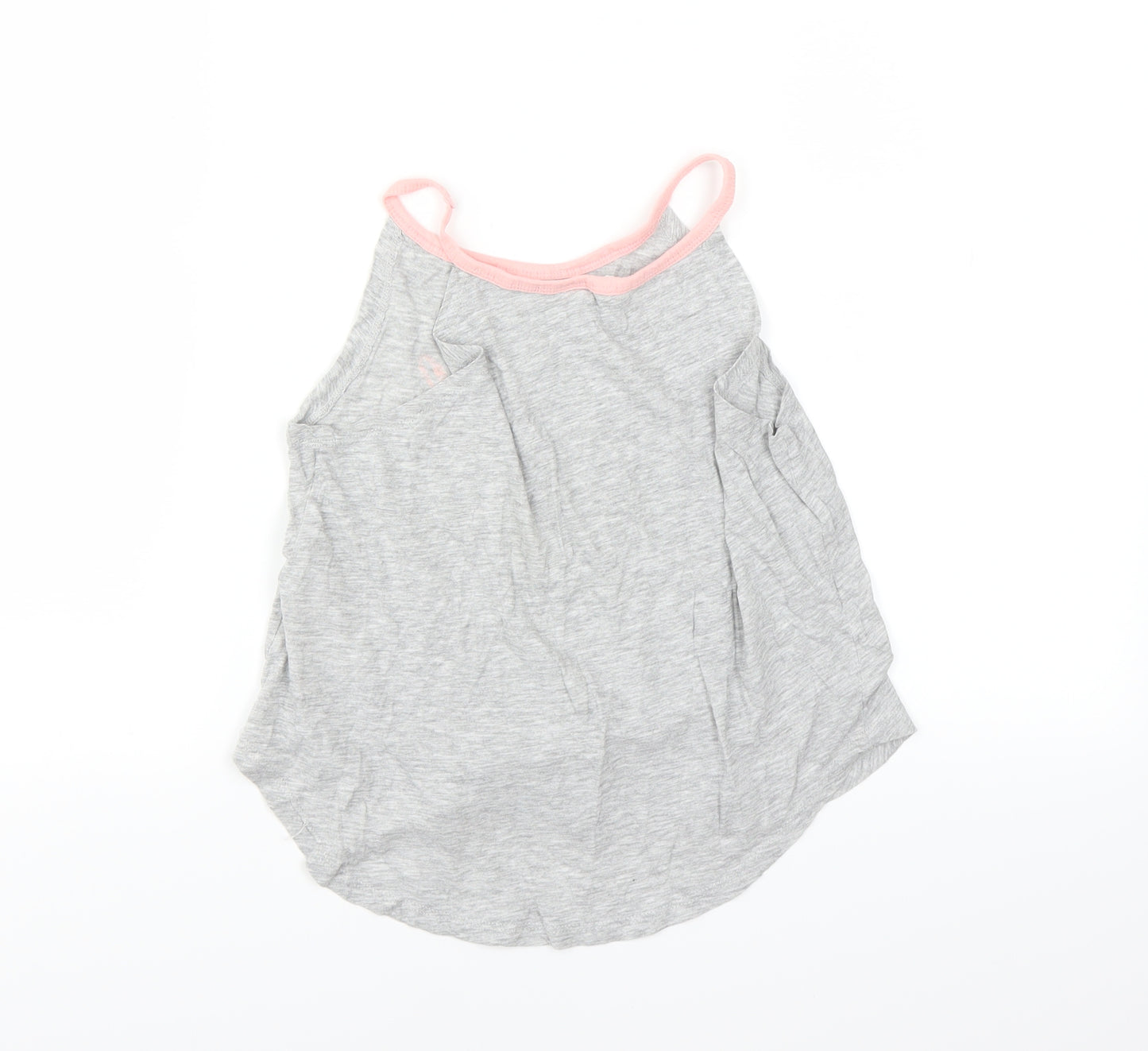 H&M Girls Grey   Basic T-Shirt Size 10-11 Years  - beach days