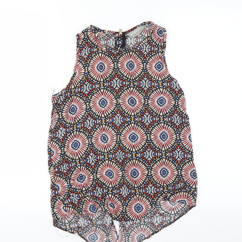 Dorothy Perkins Womens Multicoloured Geometric  Basic Blouse Size 8