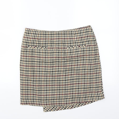 NEXT Womens Brown Houndstooth  Straight & Pencil Skirt Size 10