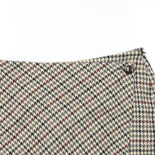 NEXT Womens Brown Houndstooth  Straight & Pencil Skirt Size 10