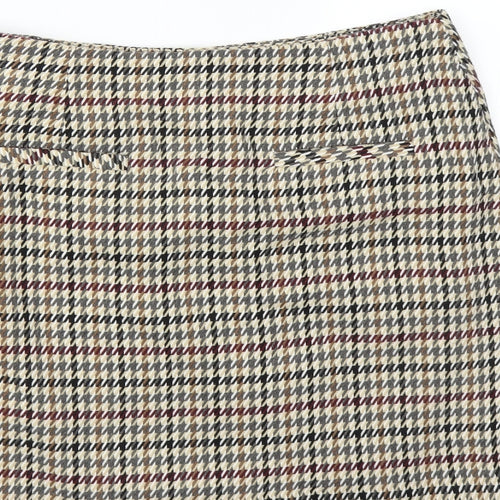 NEXT Womens Brown Houndstooth  Straight & Pencil Skirt Size 10