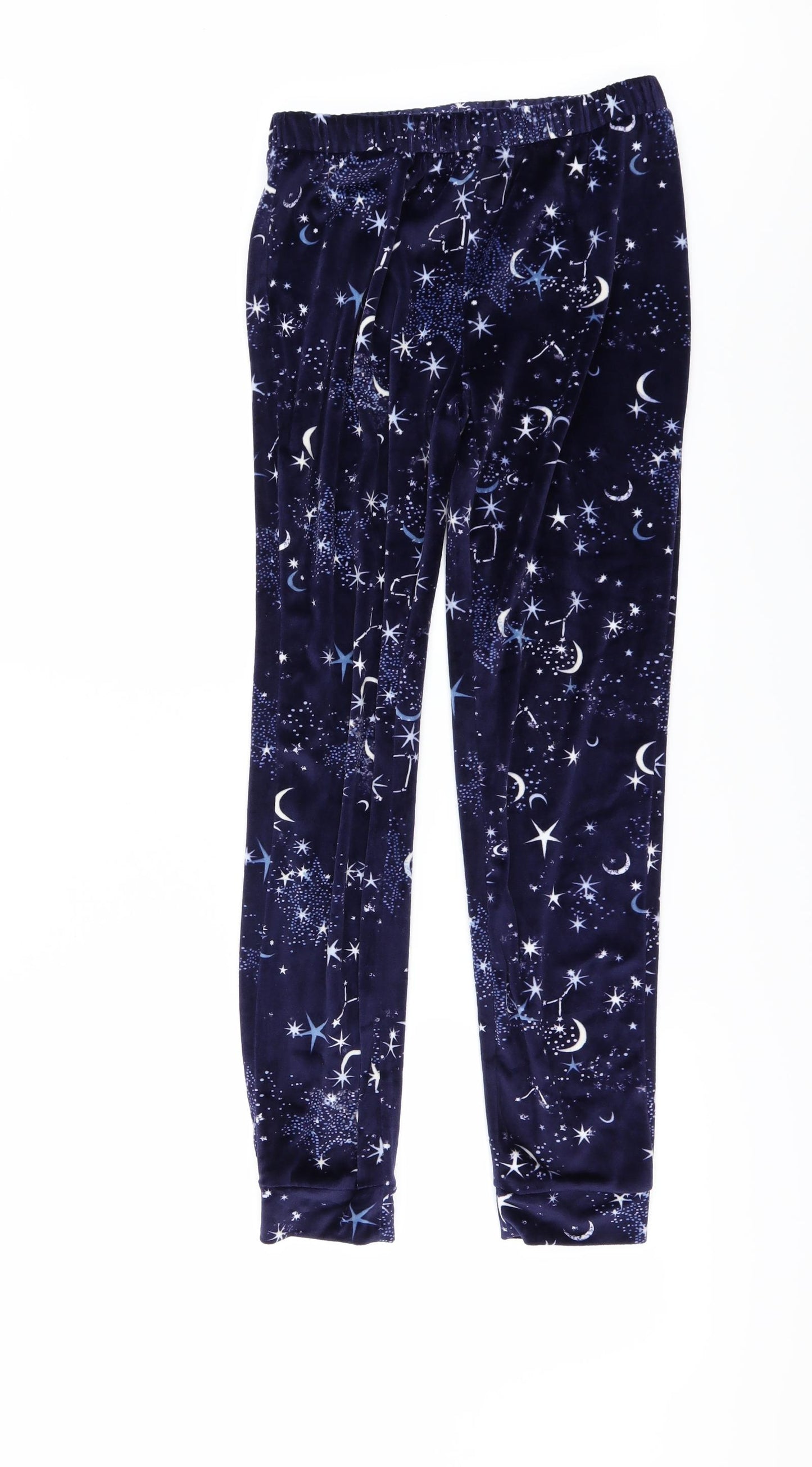 George Womens Black Geometric Fleece Top Pyjama Set Size 10  - Pyjama Set