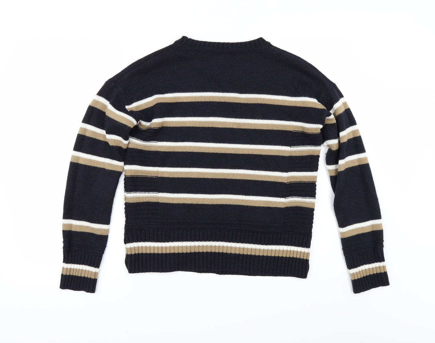 NEXT Womens Blue Striped  Pullover Jumper Size 8