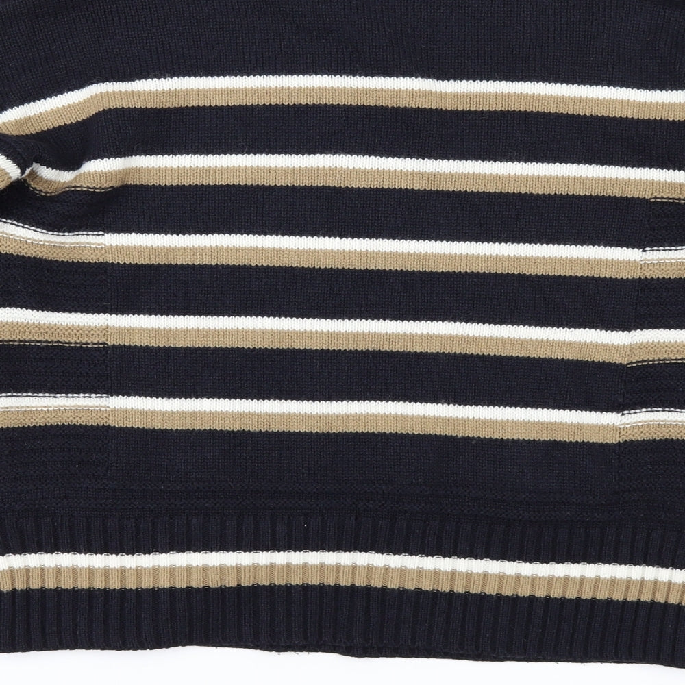 NEXT Womens Blue Striped  Pullover Jumper Size 8