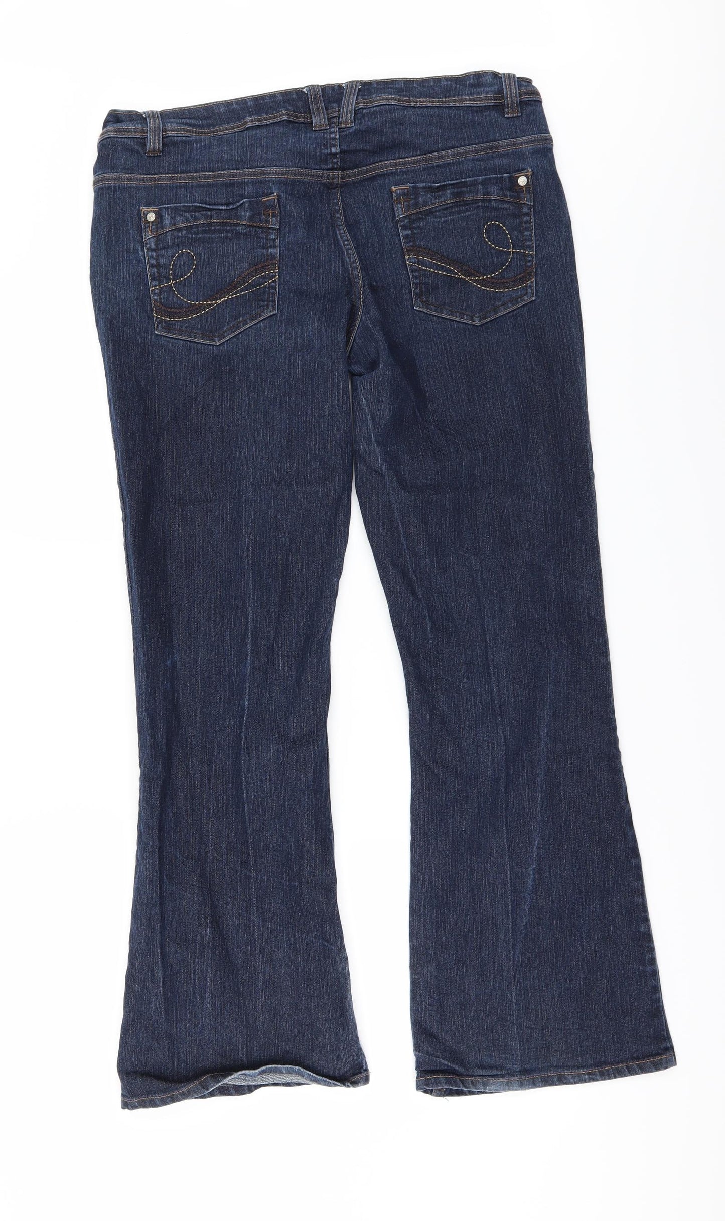 George Womens Blue  Denim Bootcut Jeans Size 18 L31 in