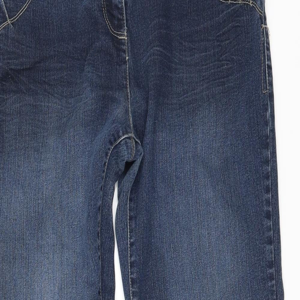 Preworn Womens Blue  Denim Bootcut Jeans Size 16 L30 in