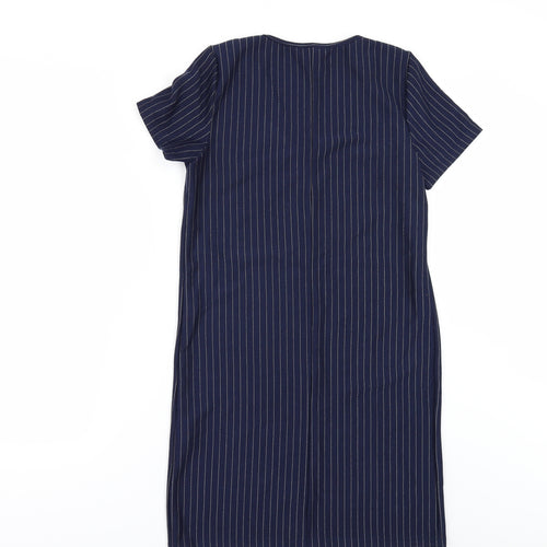 Primark Womens Blue Striped  T-Shirt Dress  Size 4