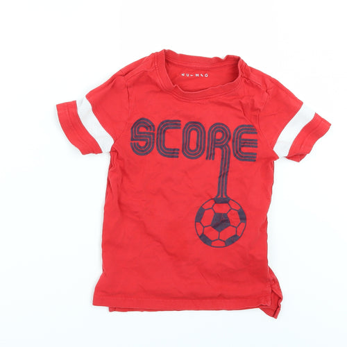 Nutmeg Boys Red   Basic T-Shirt Size 5-6 Years