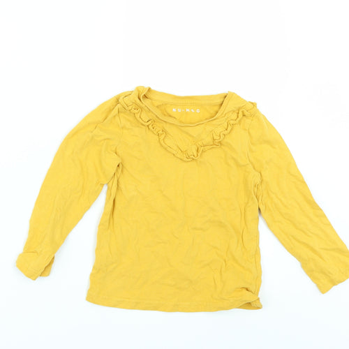 Nutmeg Girls Yellow   Basic T-Shirt Size 3-4 Years