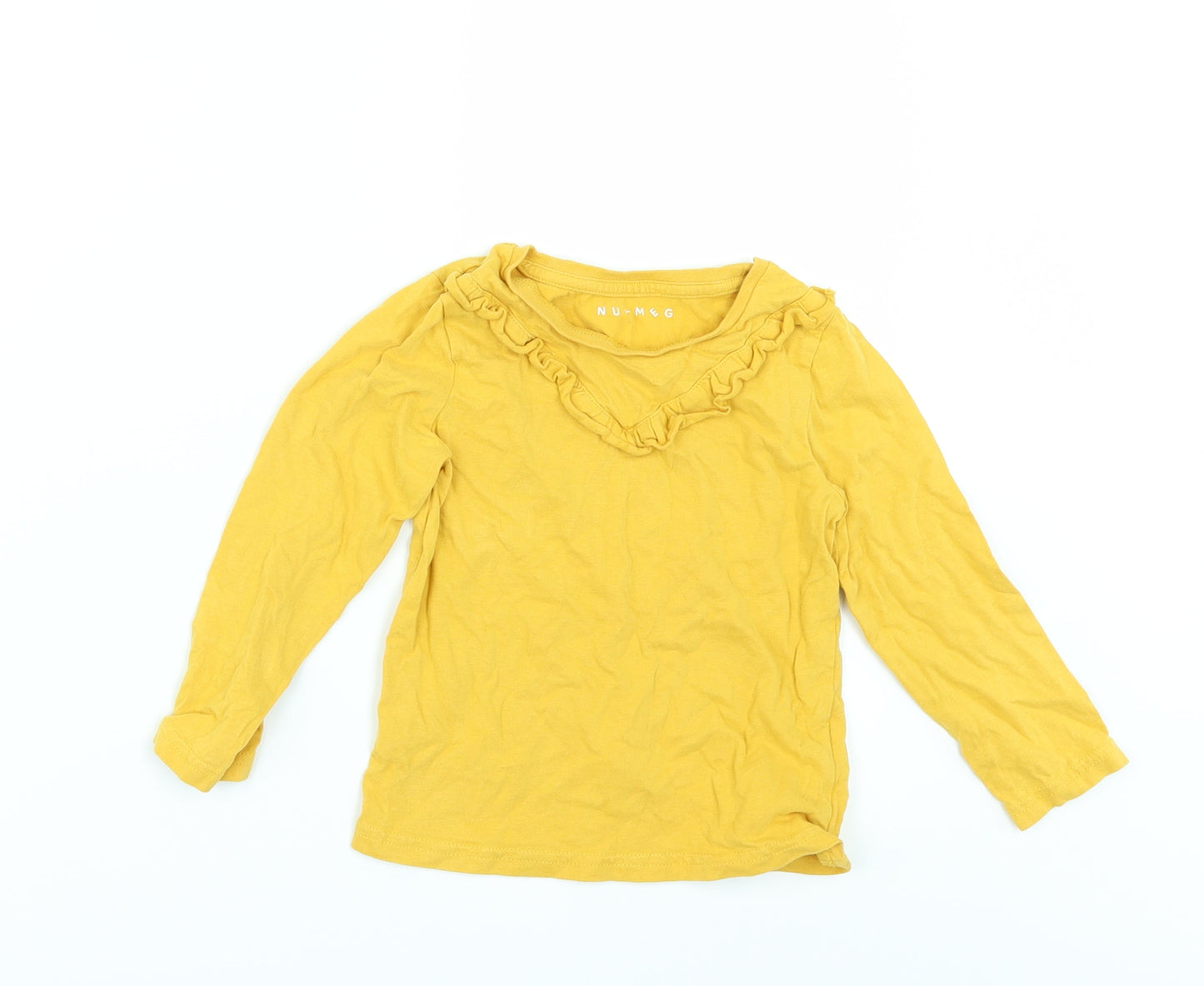 Nutmeg Girls Yellow   Basic T-Shirt Size 3-4 Years