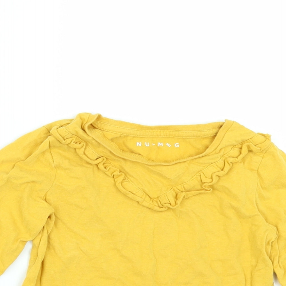 Nutmeg Girls Yellow   Basic T-Shirt Size 3-4 Years