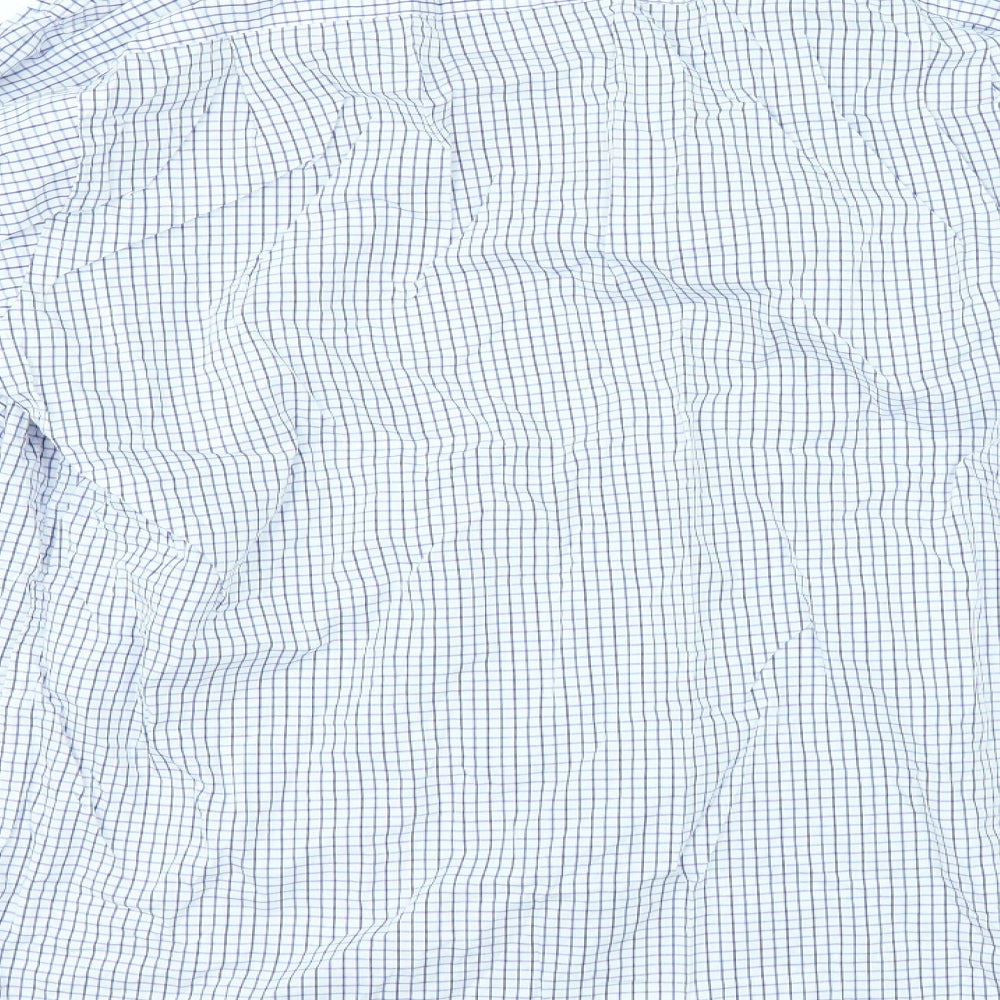 Balmain Mens Blue Check   Dress Shirt Size 17