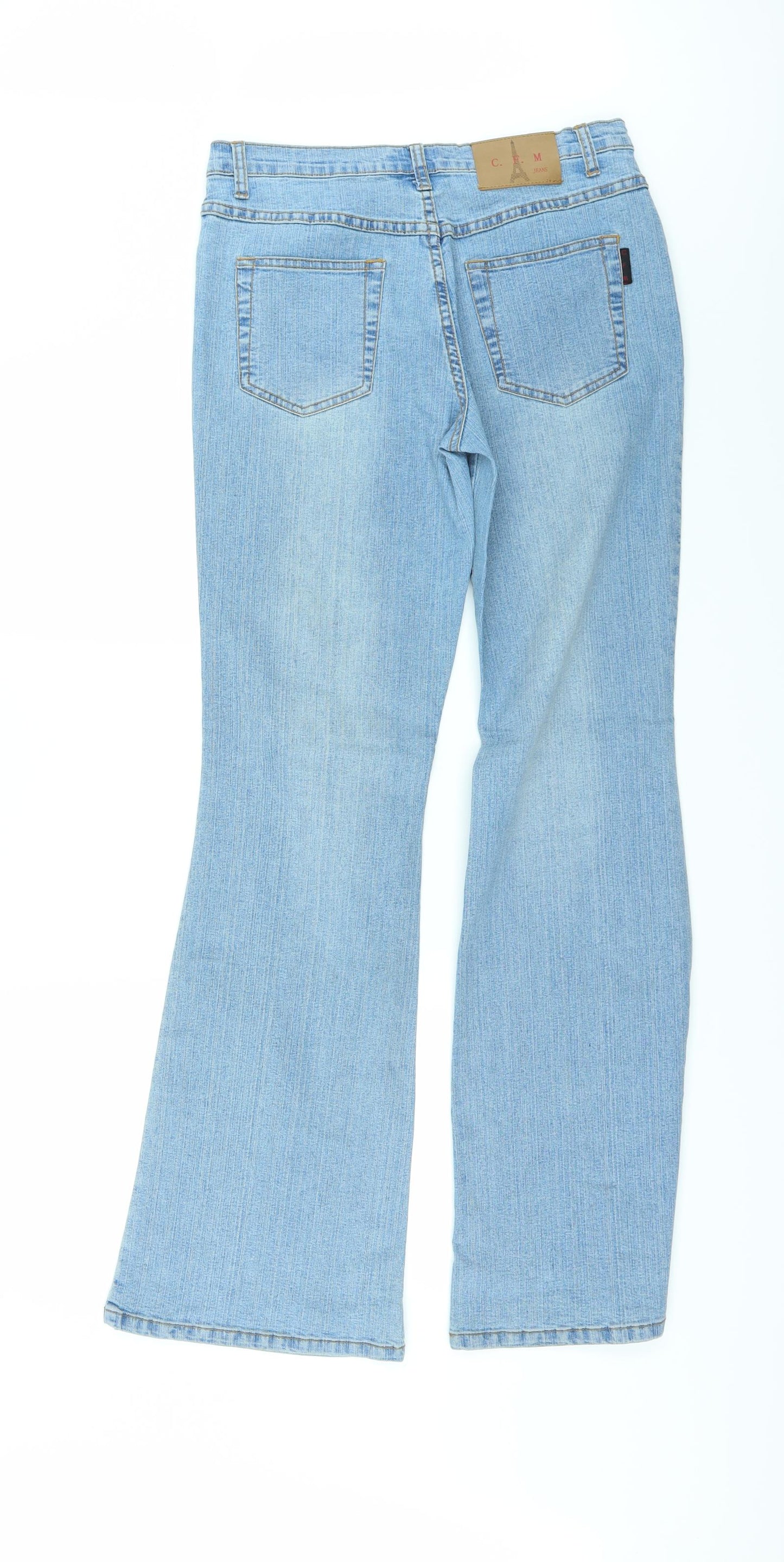 C.F.M Womens Blue  Denim Flared Jeans Size 30 in L32 in