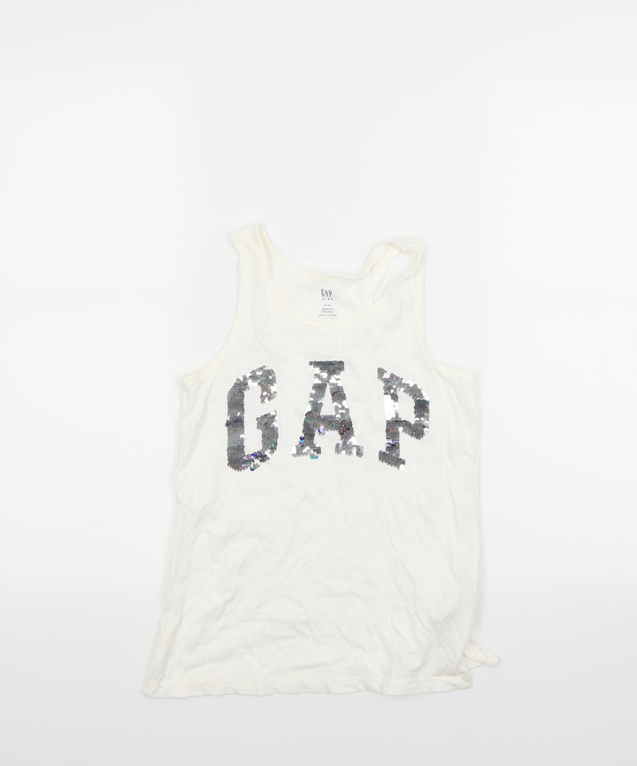 Gap Girls White   Basic Tank Size 8 Years