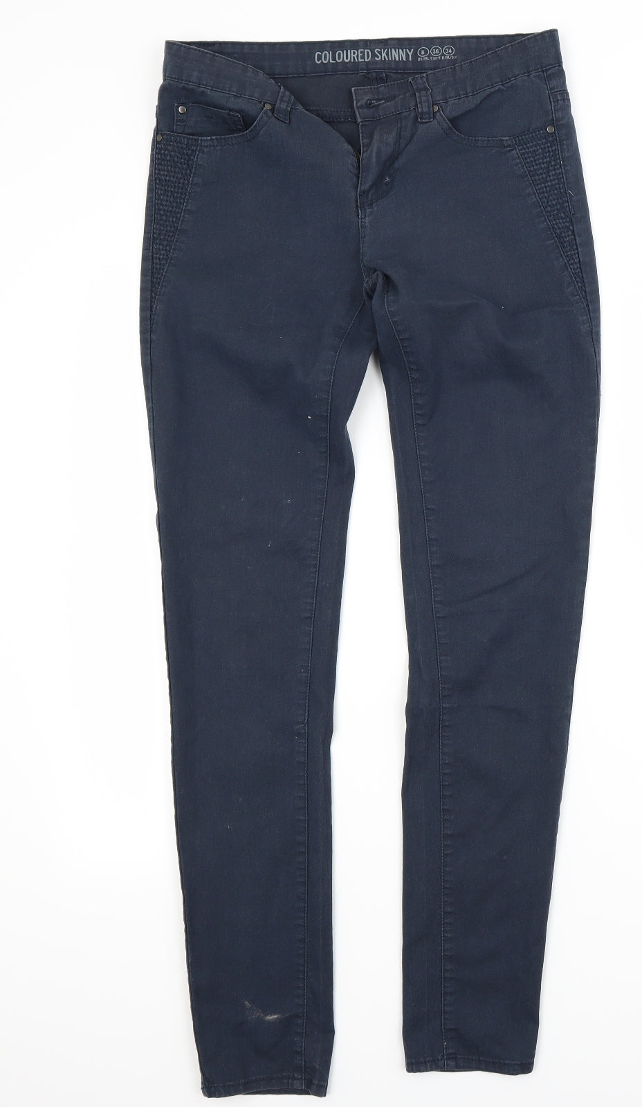 Primark Womens Blue  Denim Skinny Jeans Size 8 L27 in