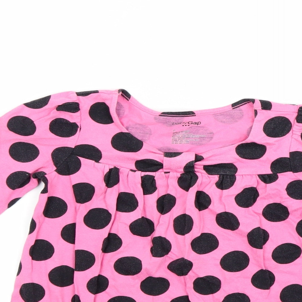 Gap Girls Pink Polka Dot  A-Line  Size 3 Years