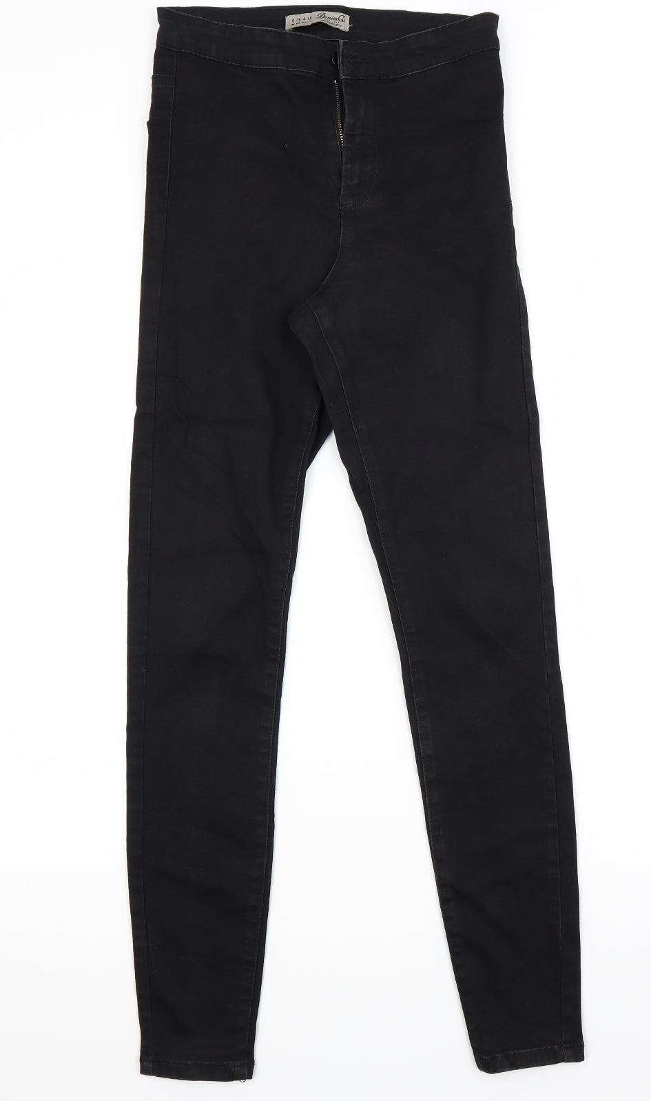 Primark Womens Black  Denim Skinny Jeans Size 8 L28 in
