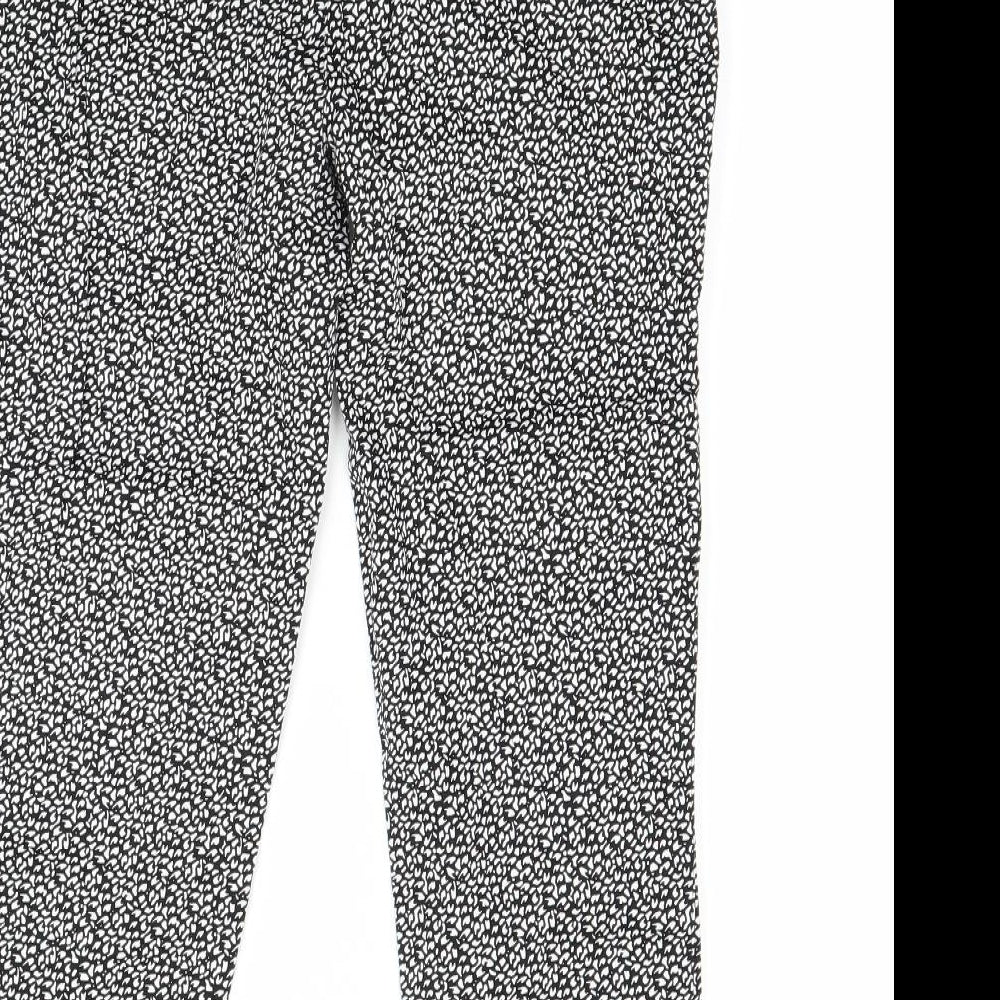 Atmosphere Womens Black Floral  Capri Trousers Size 8 L22 in