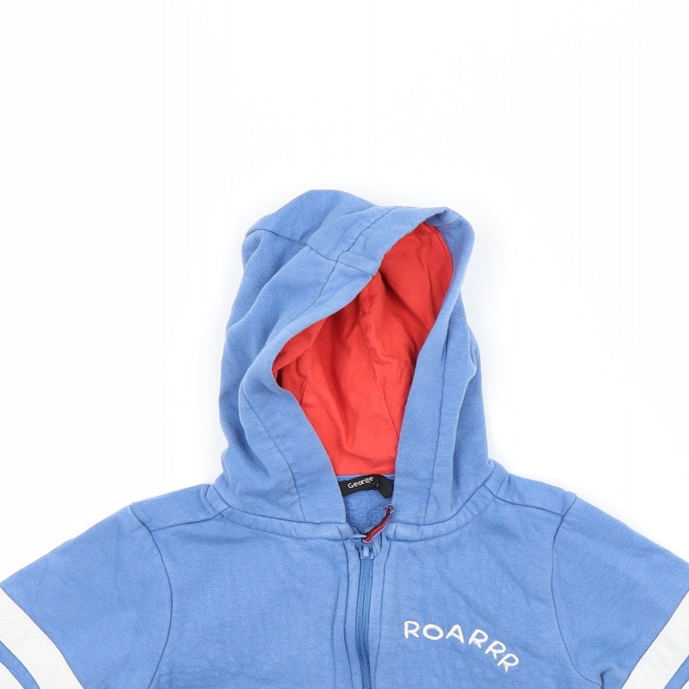 George Boys Blue   Full Zip Hoodie Size 2-3 Years