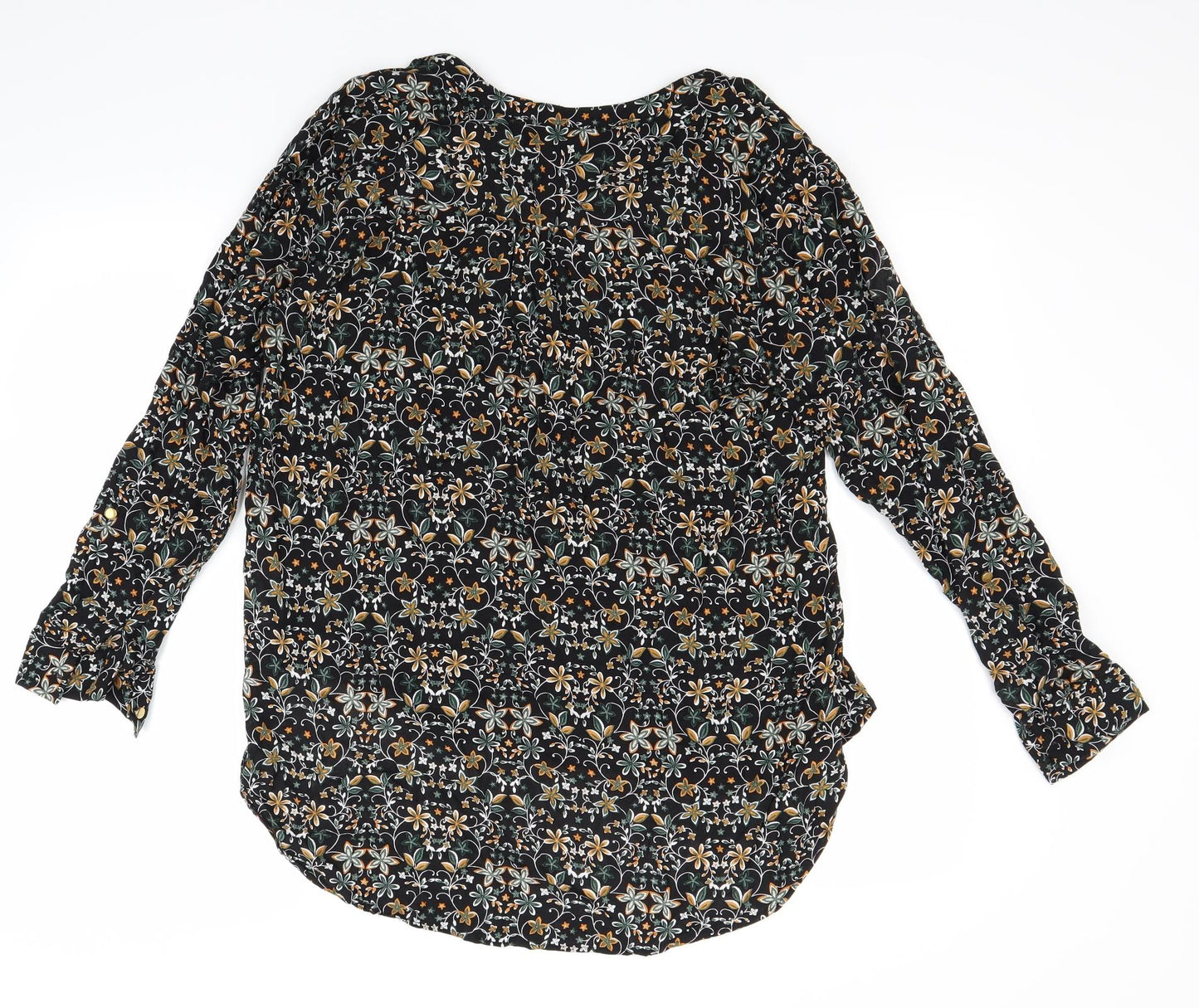 Primark Womens Black Floral  Basic Blouse Size 18