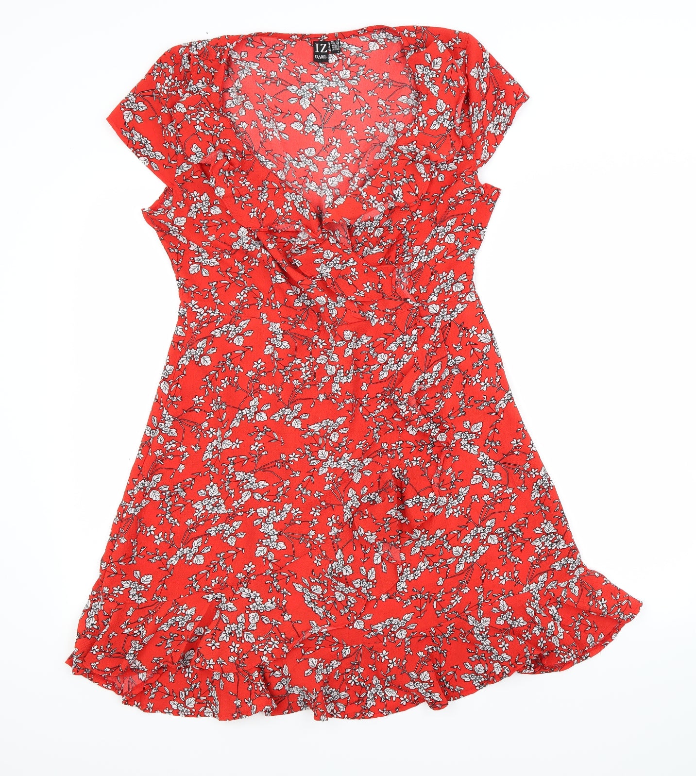 izabel Womens Red Floral  Ball Gown  Size 12