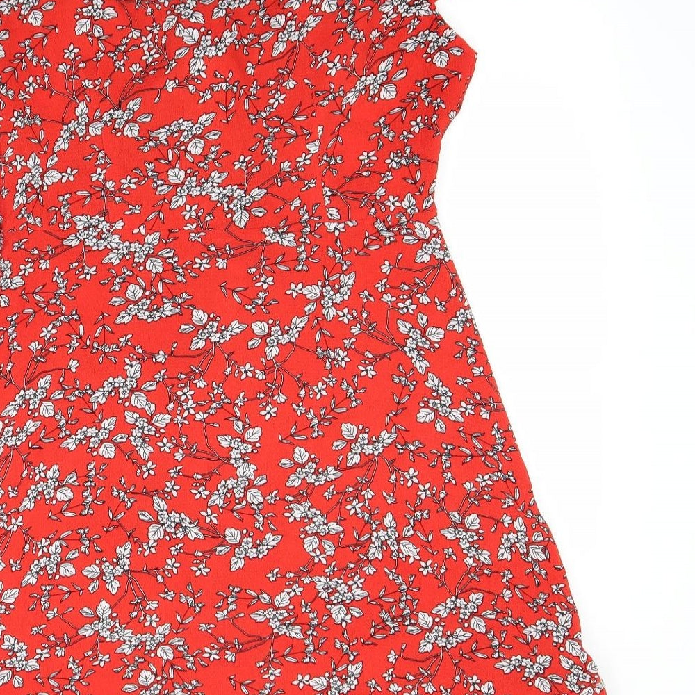 izabel Womens Red Floral  Ball Gown  Size 12
