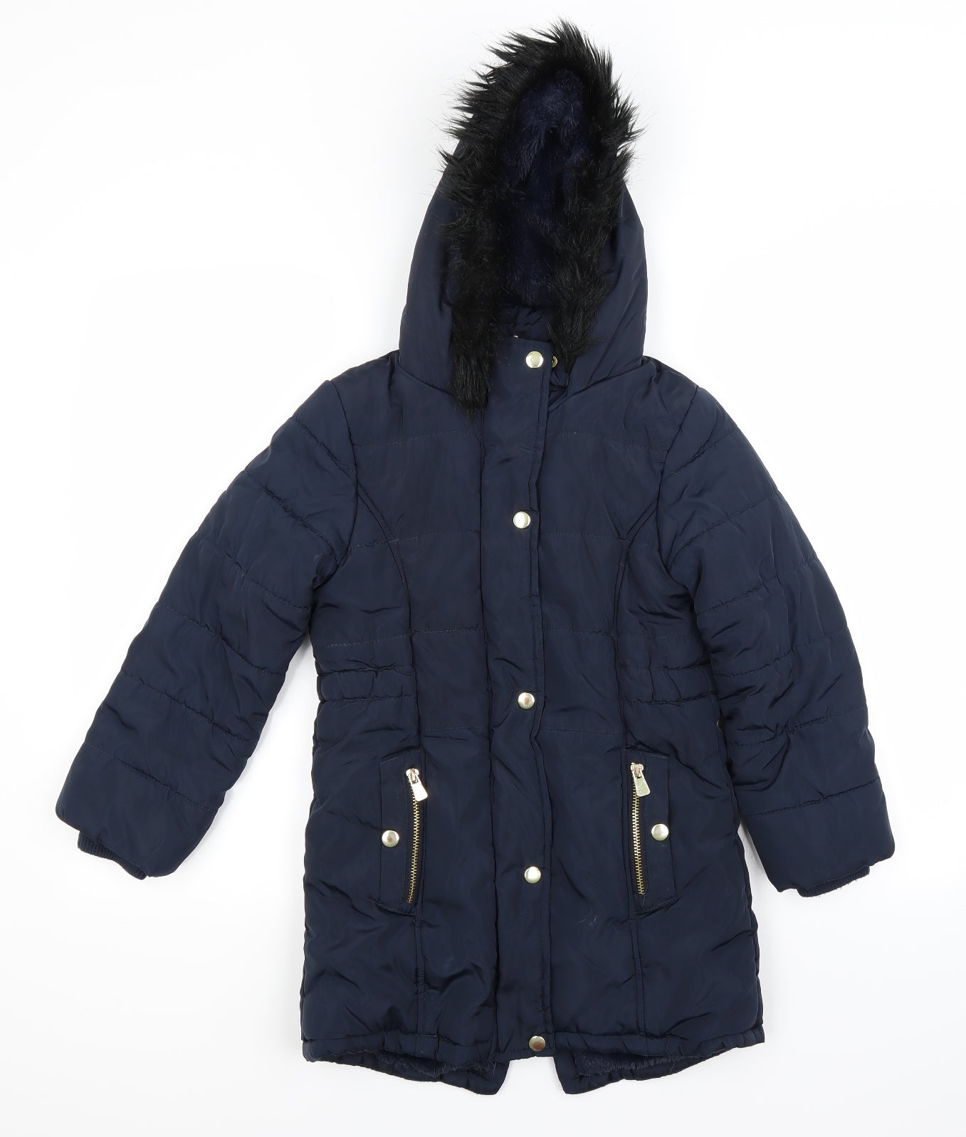TU Girls Blue   Parka Coat Size 8-9 Years