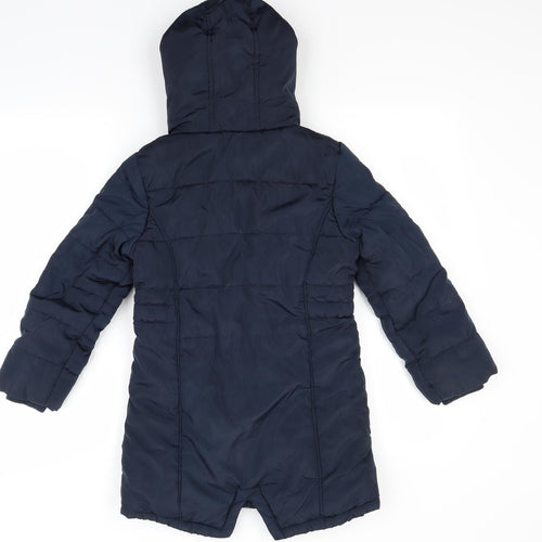 TU Girls Blue   Parka Coat Size 8-9 Years