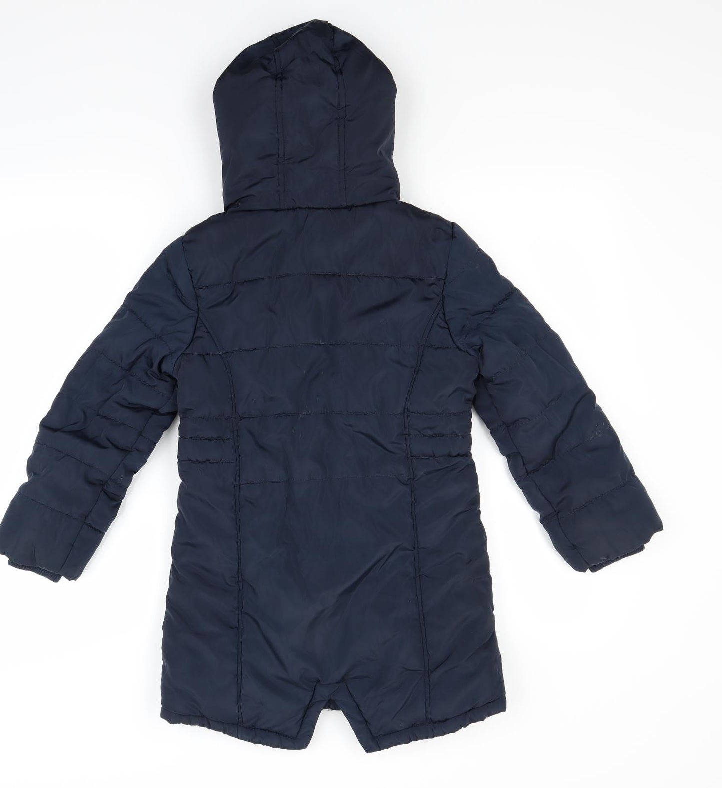 TU Girls Blue   Parka Coat Size 8-9 Years