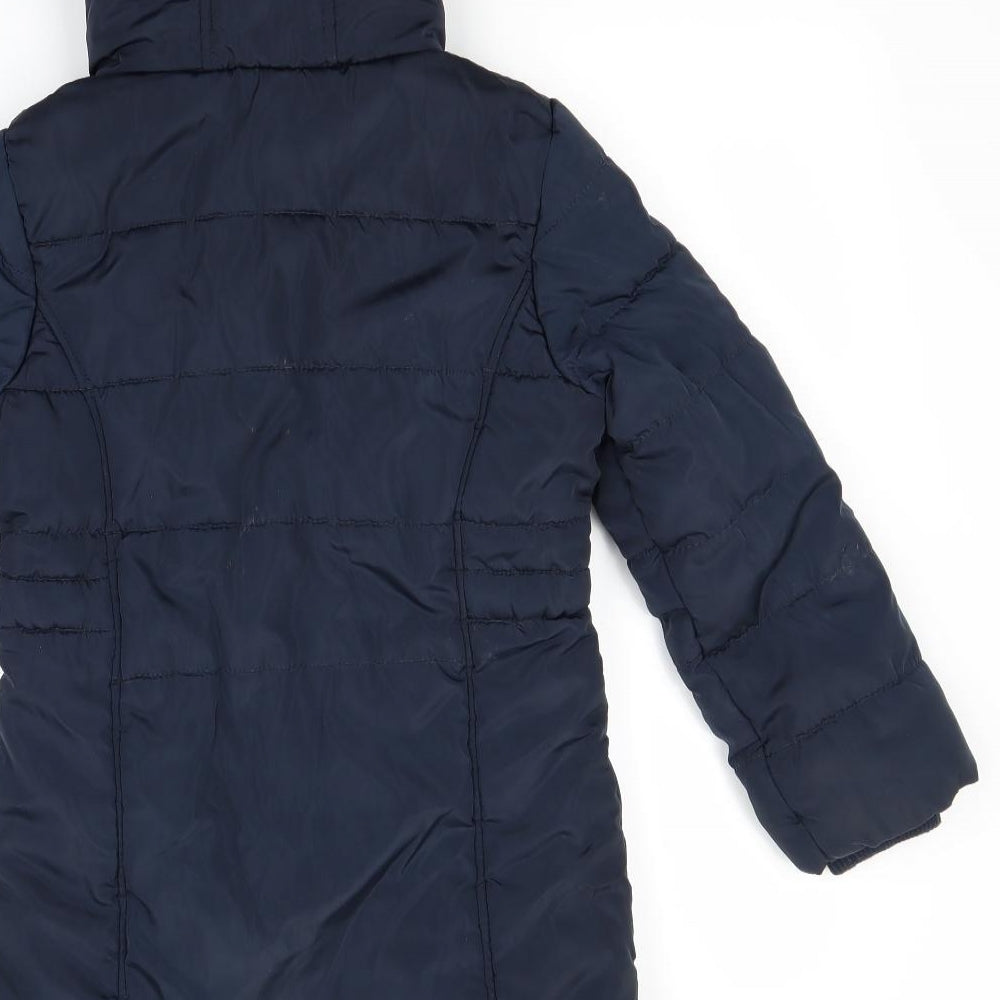 TU Girls Blue   Parka Coat Size 8-9 Years