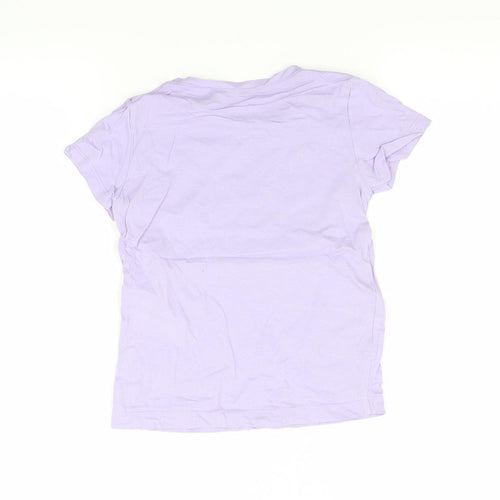 H&M Girls Purple   Basic T-Shirt Size 5 Years  - Frozen